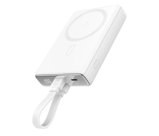 JoyRoom Powerbank magnetyczny 10000mAh 20W z podstawką biały - 1257851 - zdjęcie